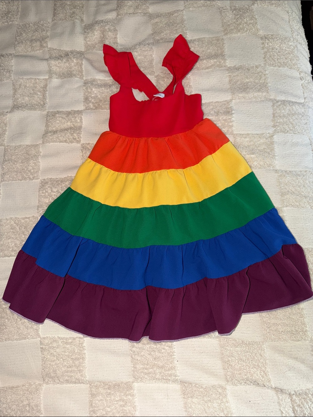 Girls' Rainbow Tiered Sundress - Multicolor